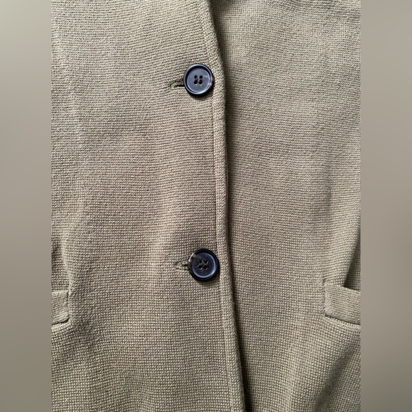 J.Crew- sweater blazer 100% cotton women green button up cardigan lady jacket S - Picture 10 of 16